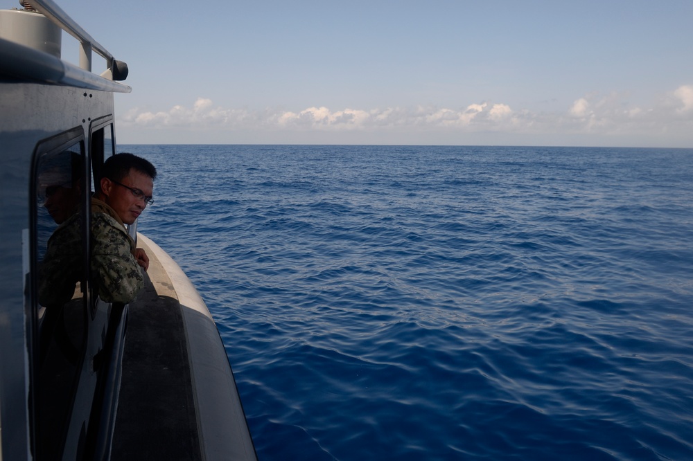 US Navy Sailors with the Coastal Riverine Squadron One patrol the waters of East Africa