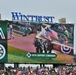 Army Reserve soldiers present the colors during Chicago Cubs game