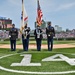 Army Reserve soldiers present the colors at Wrigley Field