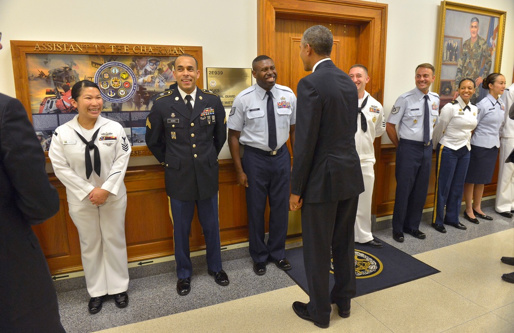 POTUS and SecDef meet at Pentagon