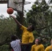 Sailors play sports with students from Arawa Secondary School during Pacific Partnership