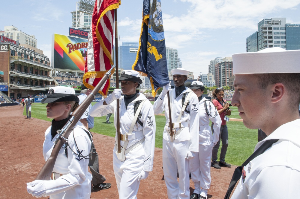 USS America (LHA 6) color guard
