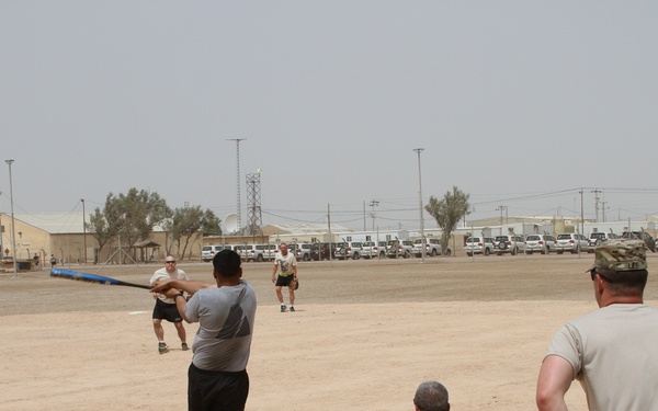 310th A&amp;A celebrate Independence Day by playing softball