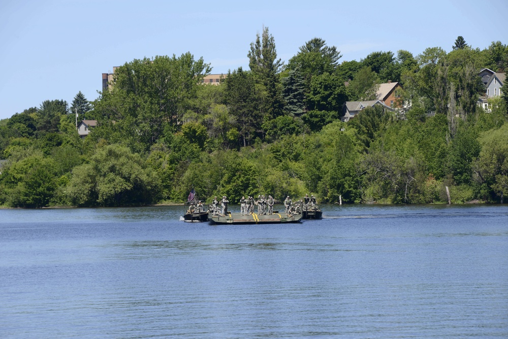 Michigan National Guard’s 1437th Multi-Role Bridge Company conducts rafting operation