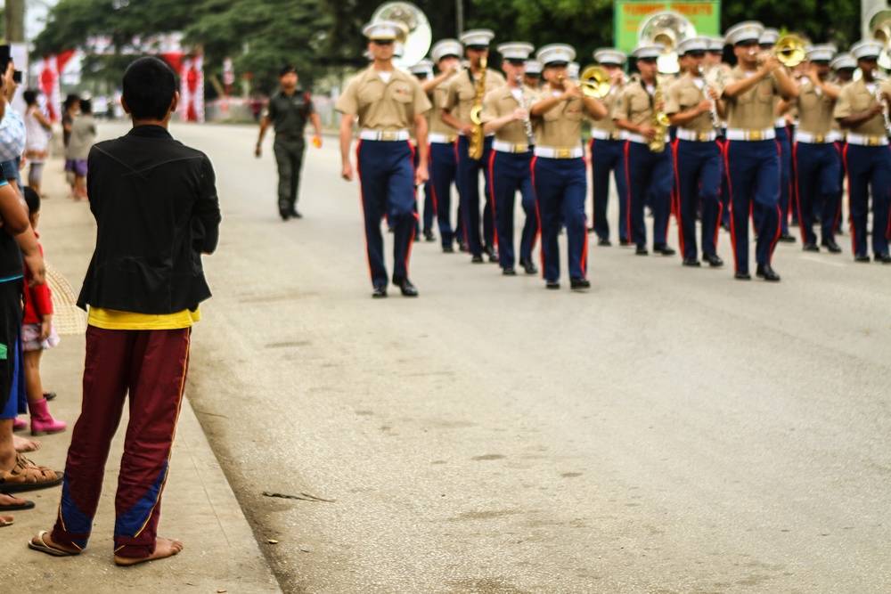 Pacific Marines Make Music In Tonga