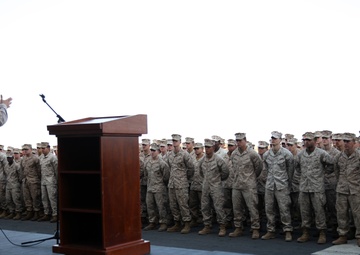 Task Force 51 Commander visits USS Iwo Jima in Jordan