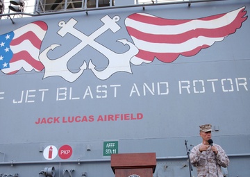 Task Force 51 Commander visits USS Iwo Jima in Jordan