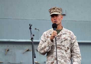 Task Force 51 Commander visits USS Iwo Jima in Jordan