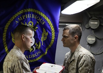 Task Force 51 Commander visits USS Iwo Jima in Jordan