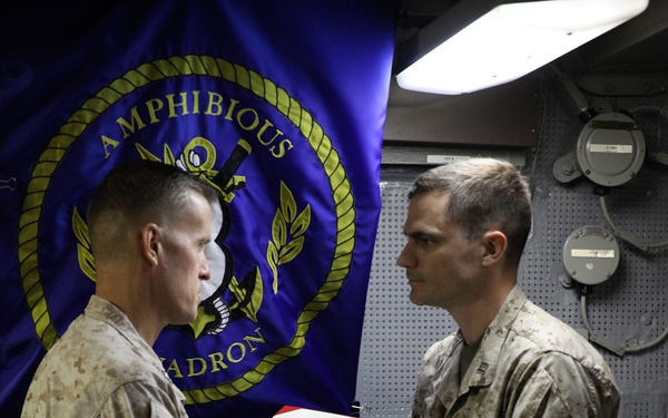 Task Force 51 Commander visits USS Iwo Jima in Jordan