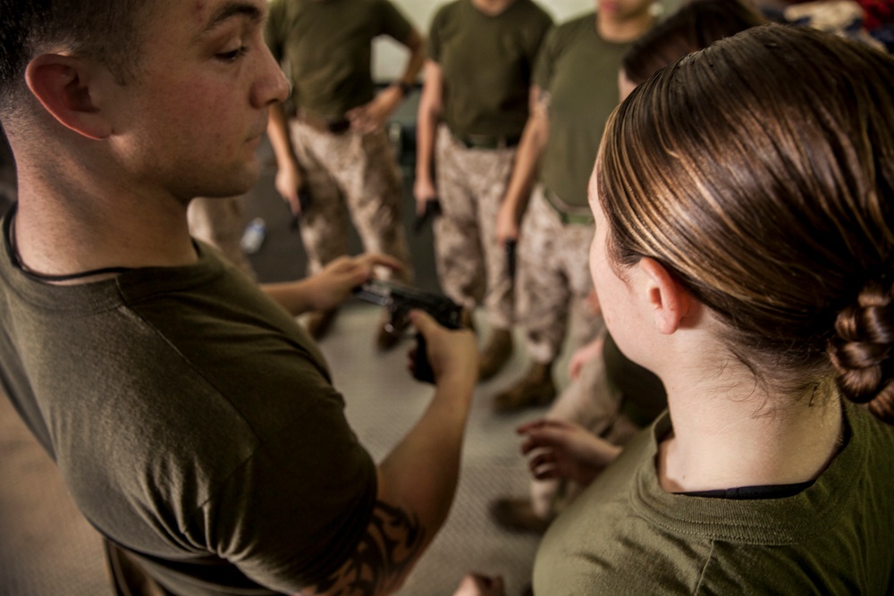 FET: Female Engagement Team pistol practice