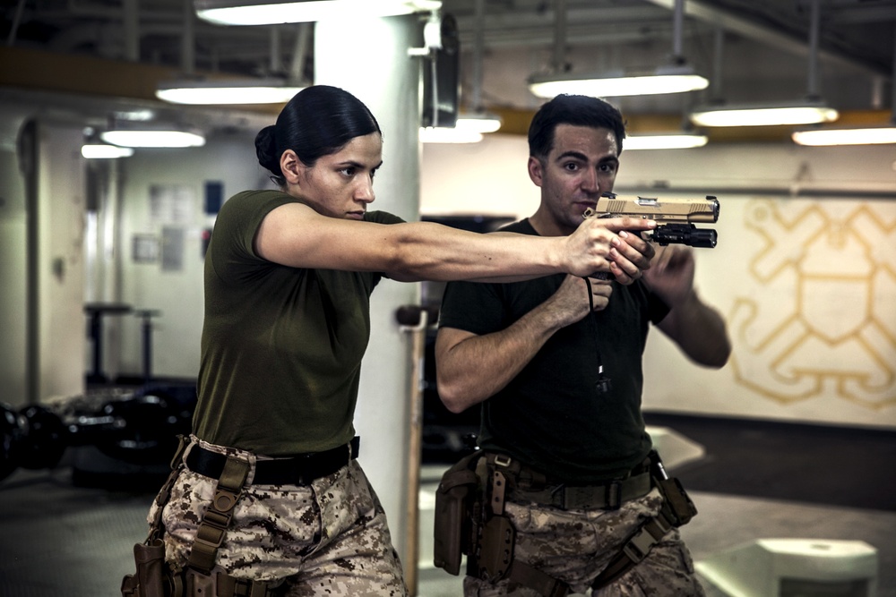 FET: Female Engagement Team pistol practice