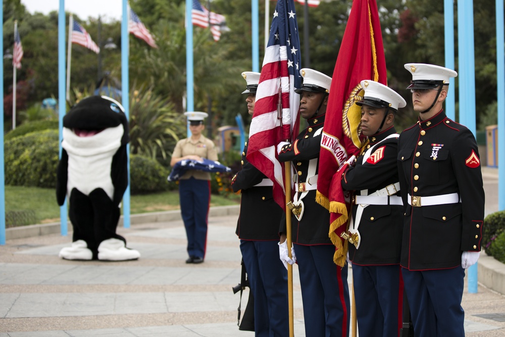 Marines stand tall during SeaWorld’s Waves of Honor