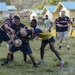 USNS Mercy rugby team practices with Rabaul Redskins during Pacific Partnership 2015