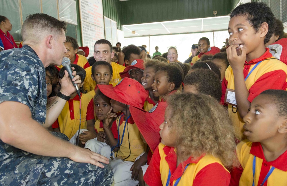 Pacific Partnership sports day with Sacred Heart students