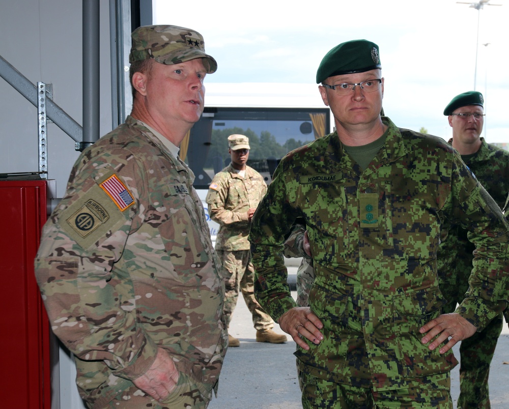 Maj. Gen. Gamble visits Tapa Army Base