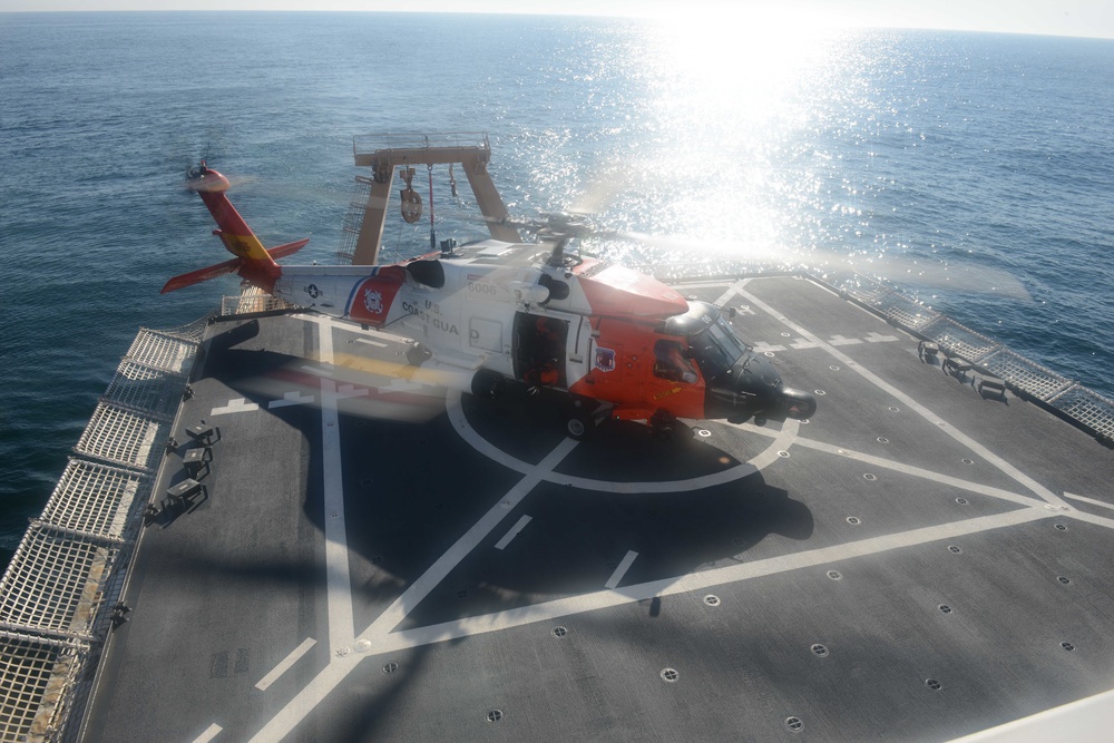 CGC Healy flight deck training