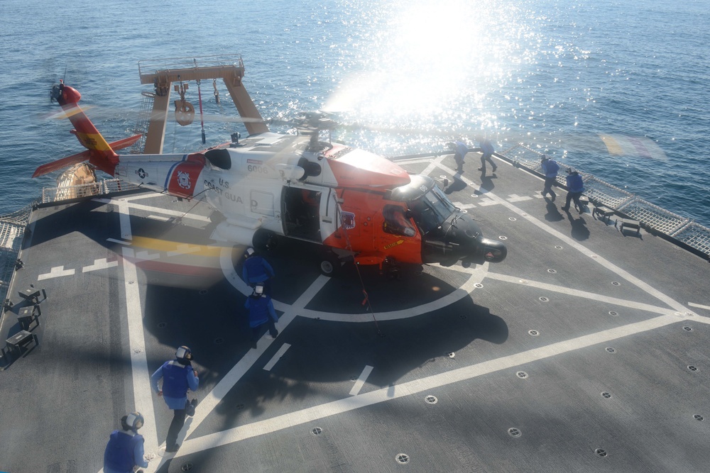 CGC Healy flight deck training