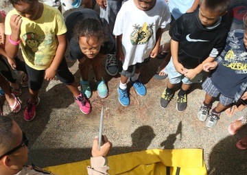 Cooling down with Aircraft Rescue and Firefighting Marines