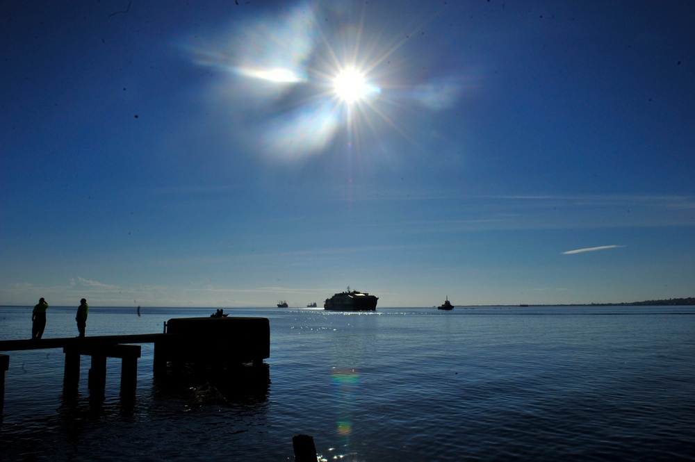 USNS Millinocket arrives in Guadalcanal
