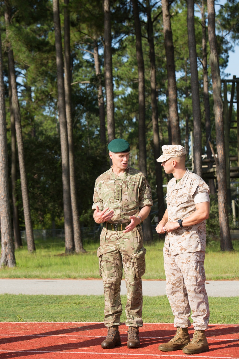 British Royal Marine leaders see recruit training on Parris Island