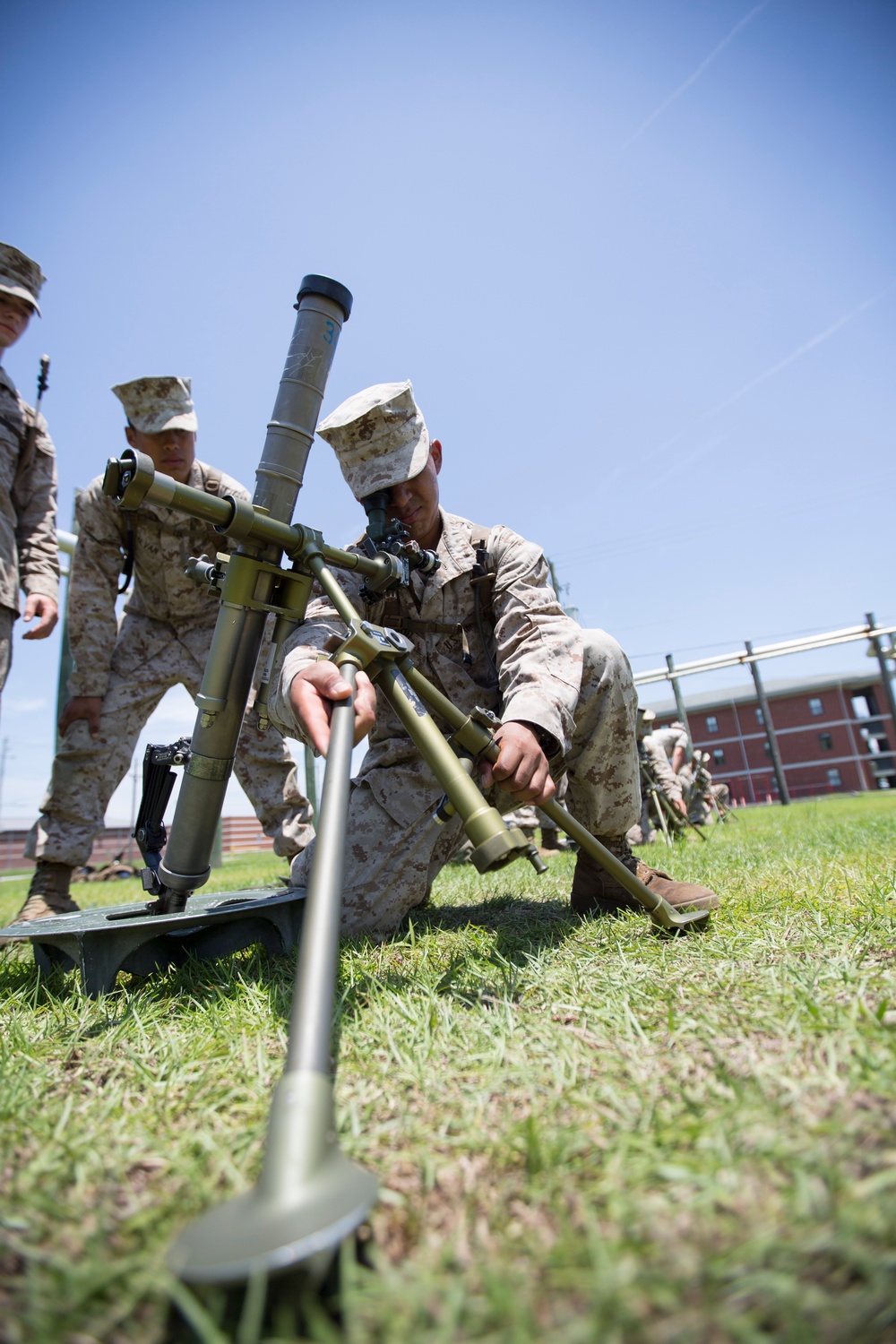 Delta Company Marines undergo 60mm Mortar training