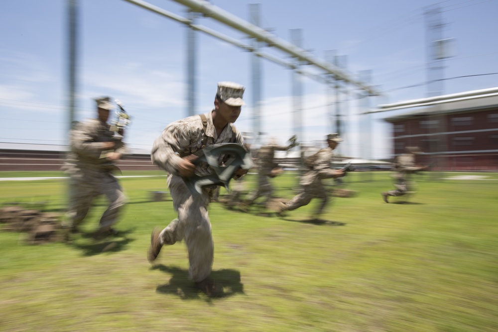 Delta Company Marines undergo 60mm Mortar training