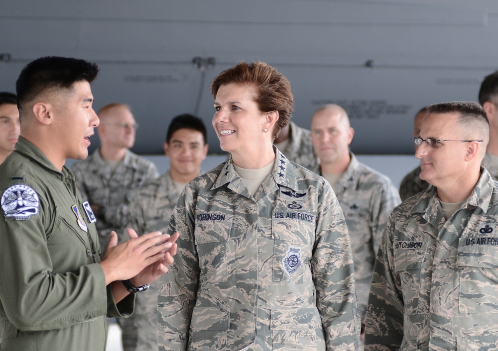 PACAF commander tours Andersen facilities, engages Airmen, families