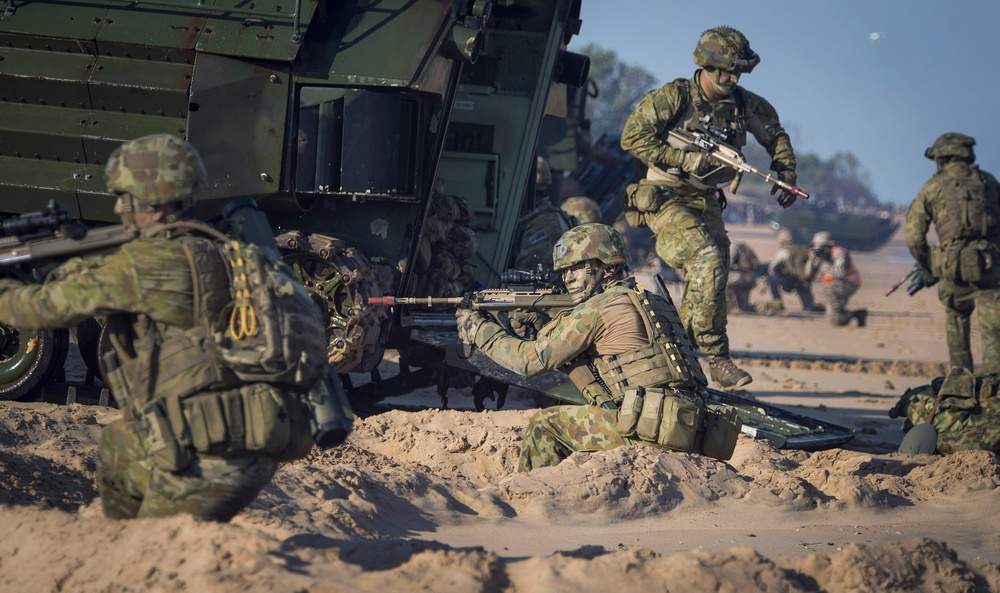 U.S. Marines and Australian Army Amphibious Assault