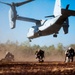 U.S. Marines set up a perimeter after a tactical insertion as part of an amphibious assault during Talisman Sabre 2015