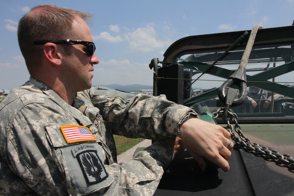 Safe and secure: MNBG-E Soldiers train on sling load operations
