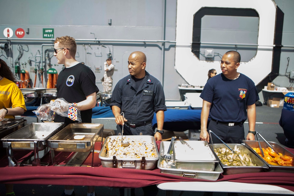 Fourth of July celebration aboard the USS Bonhomme Richard