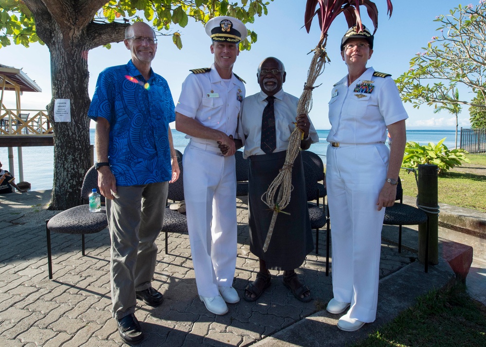 Pacific Partnership Ceremony held in Rapopo for members of the Mercy