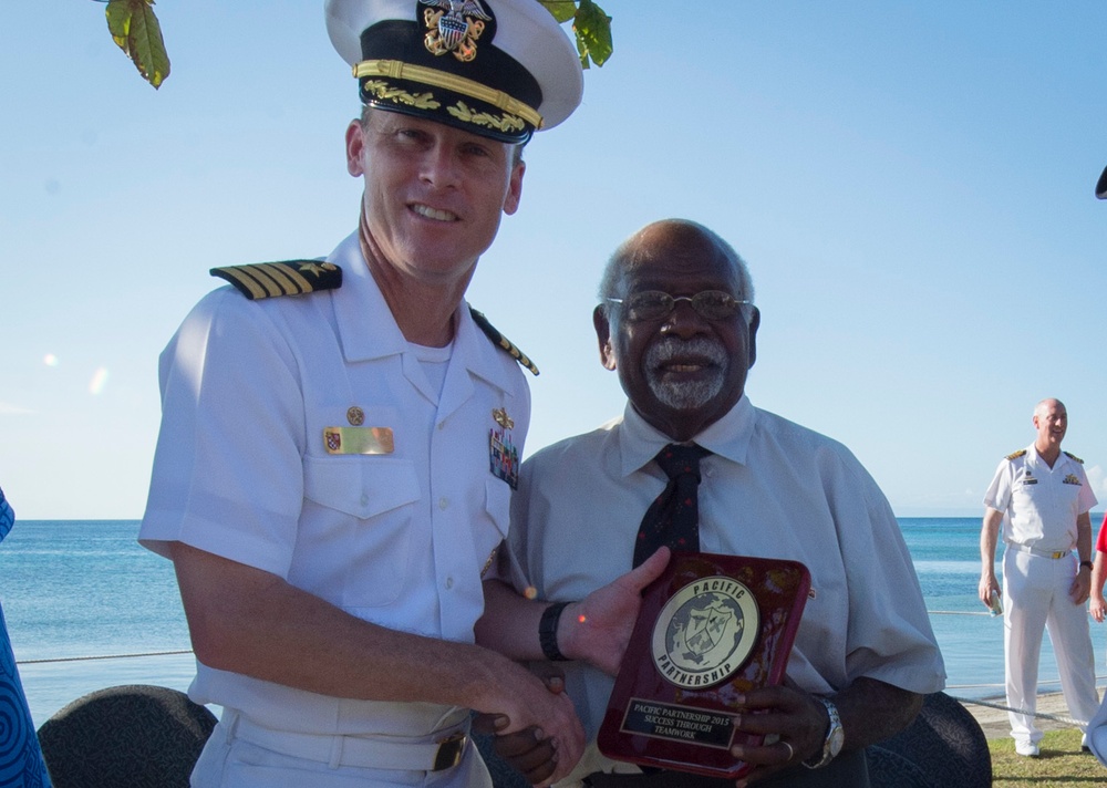 Pacific Partnership Ceremony held in Rapopo for members of the Mercy