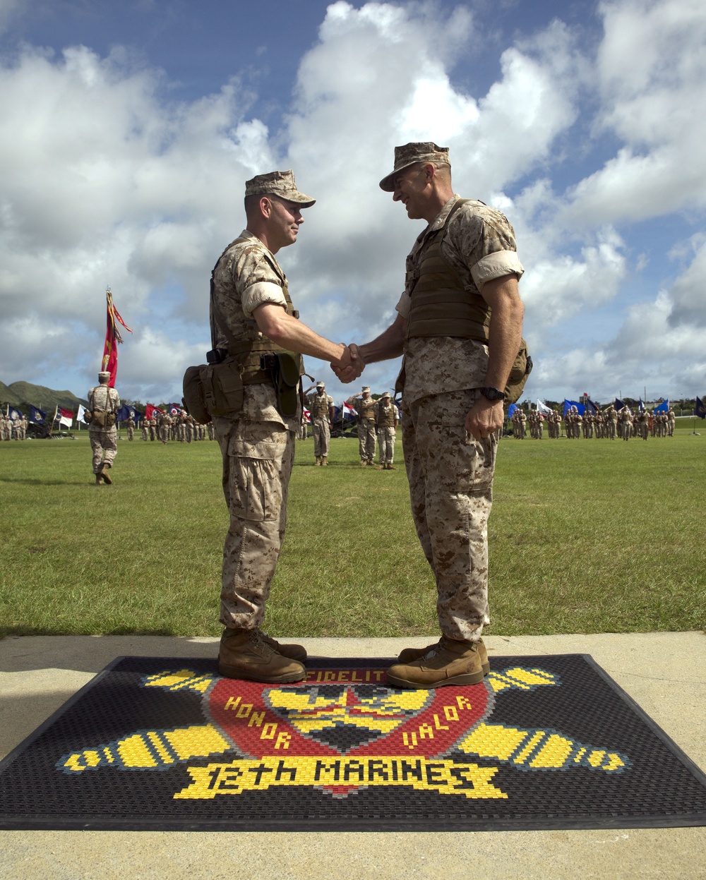 Lewis takes charge as 12th Marine Regiment commanding officer