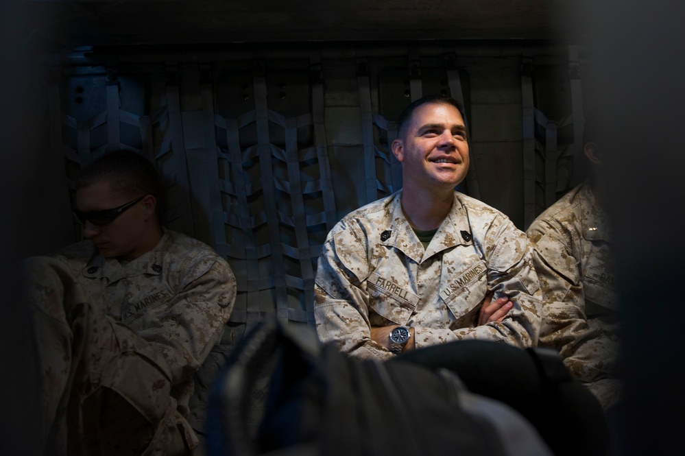 US Marines transported in a Landing Craft Air Cushion vehicle during Talisman Sabre 2015