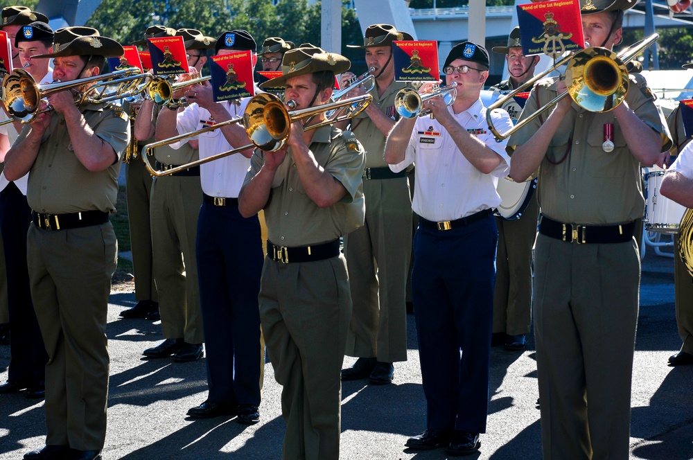 I Corps Band partners with Australian Artillery Band