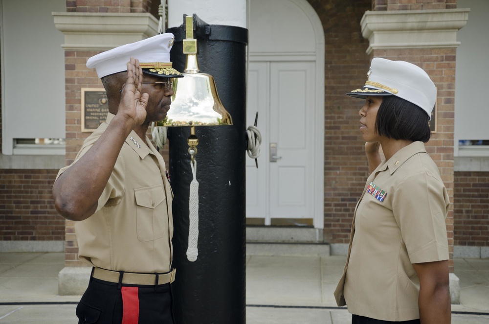 Marine from Houston promoted by three-star general