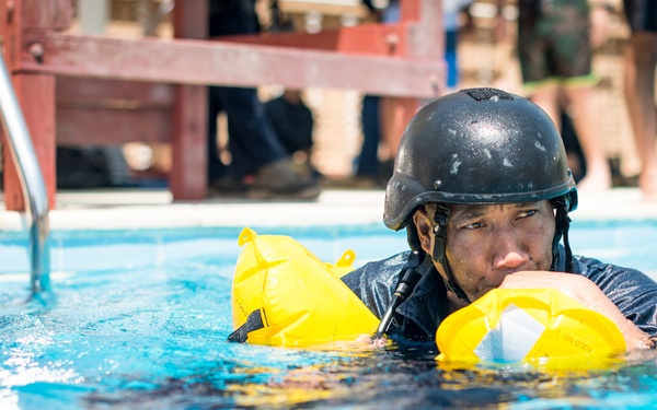 Maritime Enagement Team conducts water survival recertification