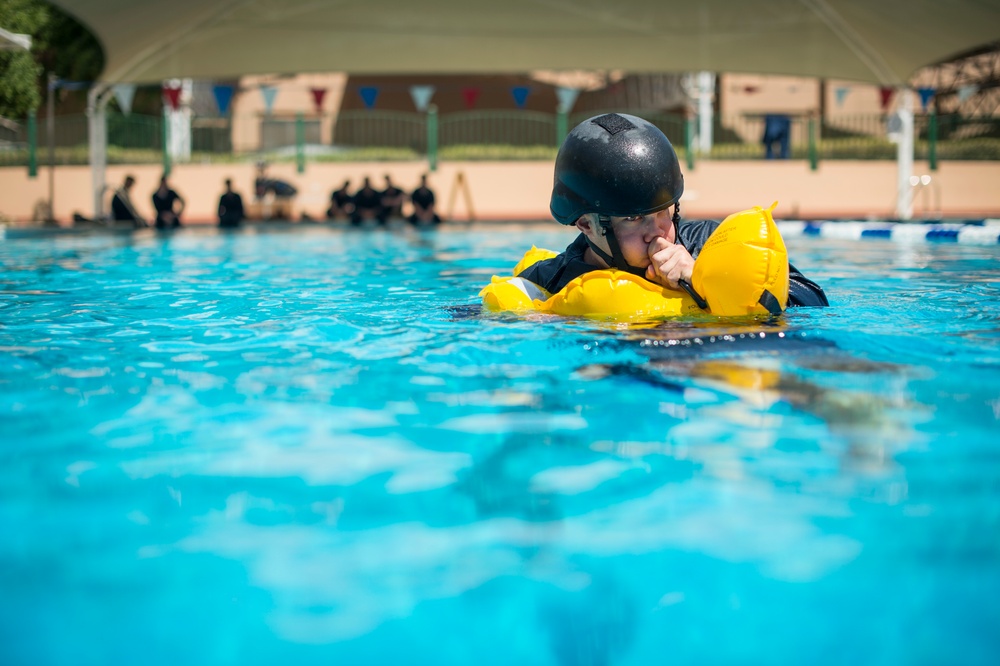 Maritime Engagement Team conducts water survival recertification