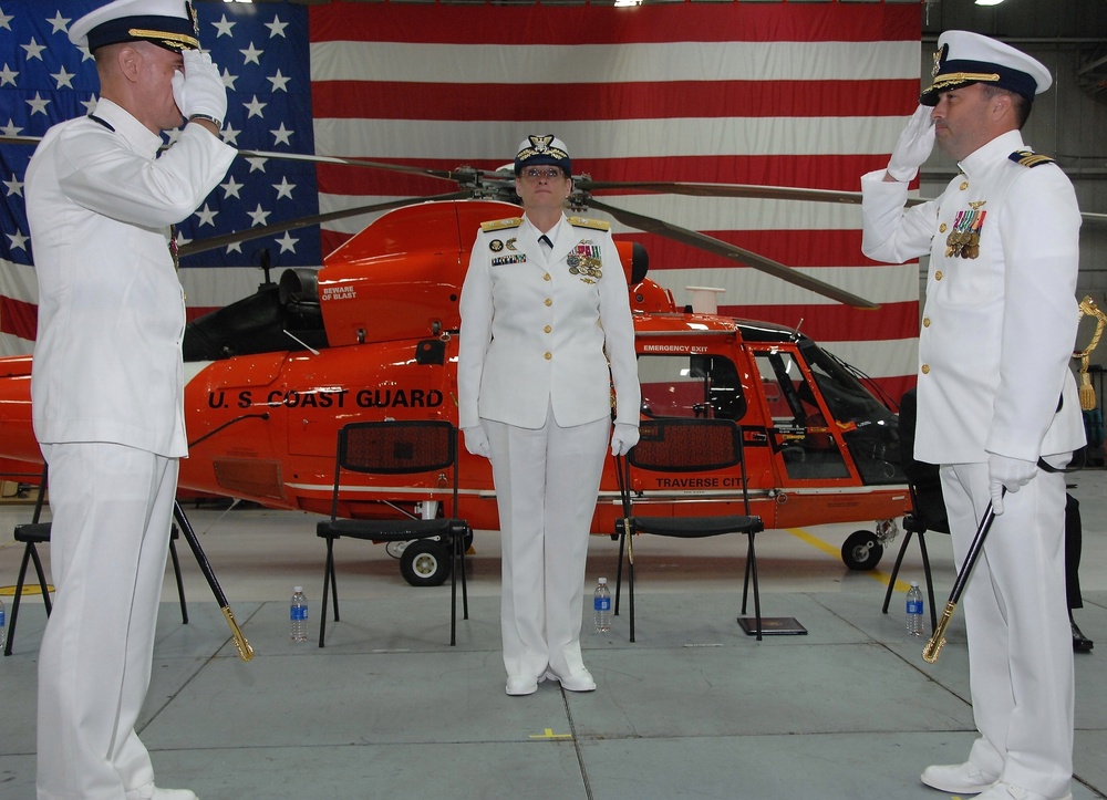 Coast Guard Air Station Traverse City holds change of command ceremony