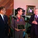 Former CNO presents award