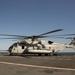 U.S. Marine Corps CH-53E Super Stallion lands on USNS Sacagawea (T-AKE-2)