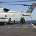 U.S. Marine Corps CH-53E Super Stallion lands on USNS Sacagawea (T-AKE-2)