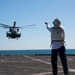 U.S. Marine Corps CH-53E Super Stallion lands on USNS Sacagawea (T-AKE-2)