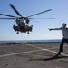 U.S. Marine Corps CH-53E Super Stallion lands on USNS Sacagawea (T-AKE-2)