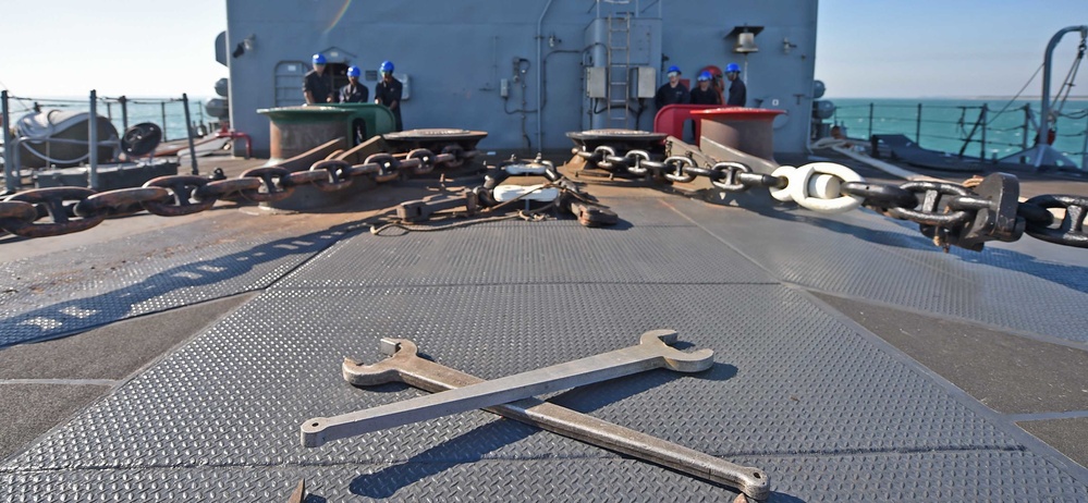 USS Ashland sea and anchor detail during Talisman Sabre