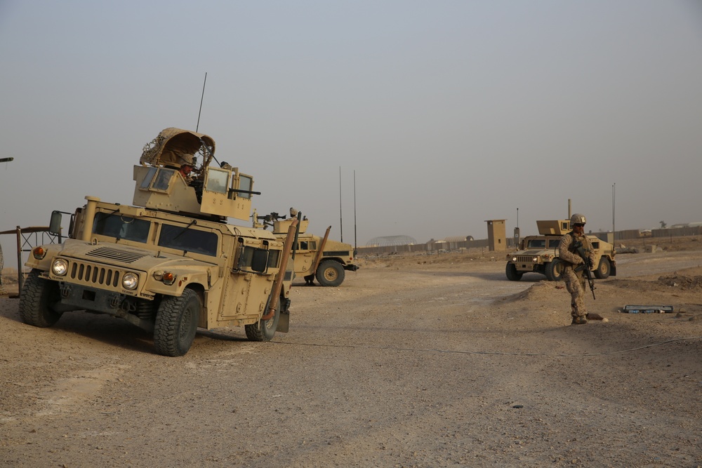 Marines provide security at Al Taqaddum