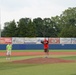 Commander throws out the first pitch during military appreciation night