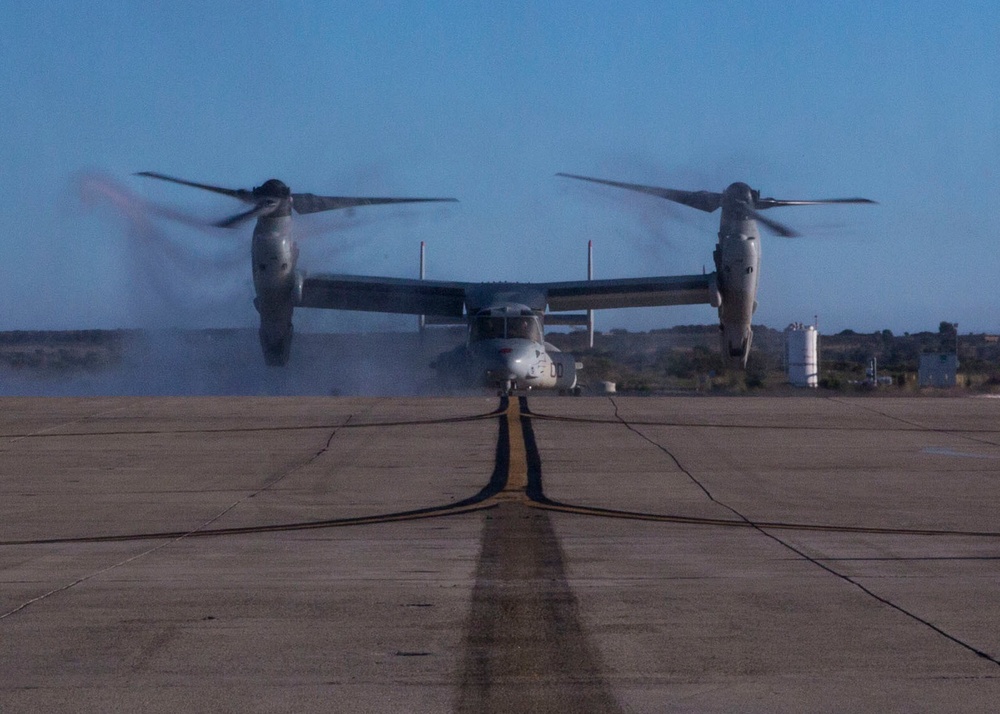 Bianca flies Osprey for the last time as MAG-16 CO